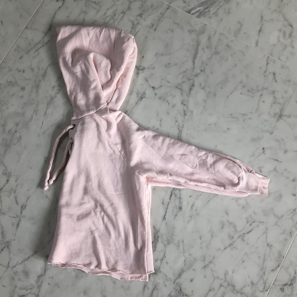 Wildfox Hutton Lace-up Sweatshirt in Seashell Pink - Picture 3 of 4